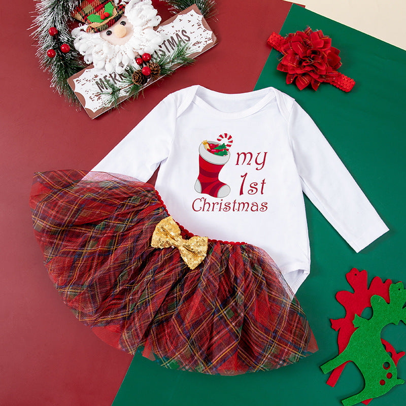 Long-Sleeve Christmas Baby Suit