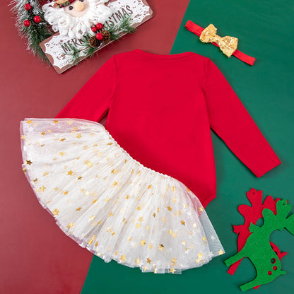 Long-Sleeve Christmas Baby Suit