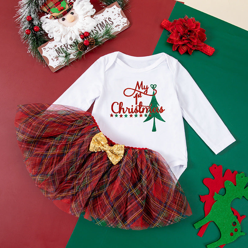 Long-Sleeve Christmas Baby Suit