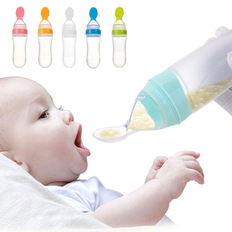 Baby Food Squeeze Bottle With Spoon - The Proper Price