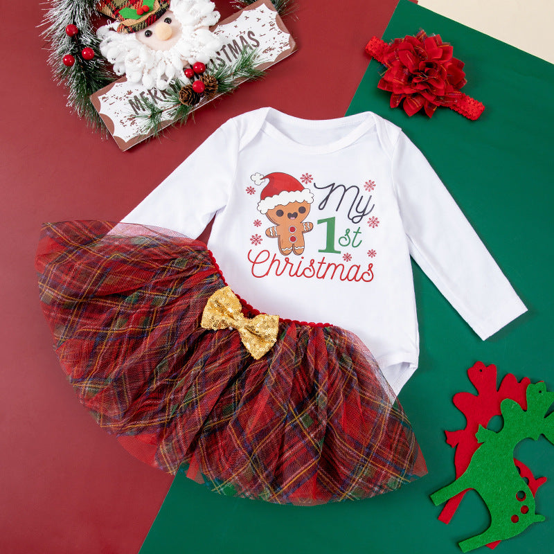 Long-Sleeve Christmas Baby Suit