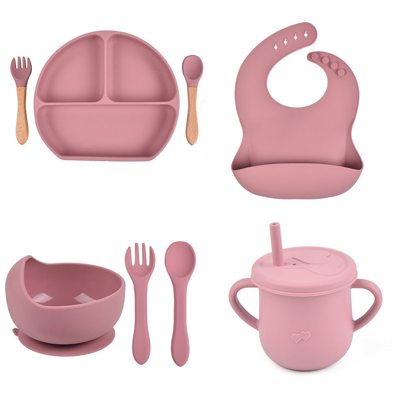 Silicone Solid Babies Tableware Set