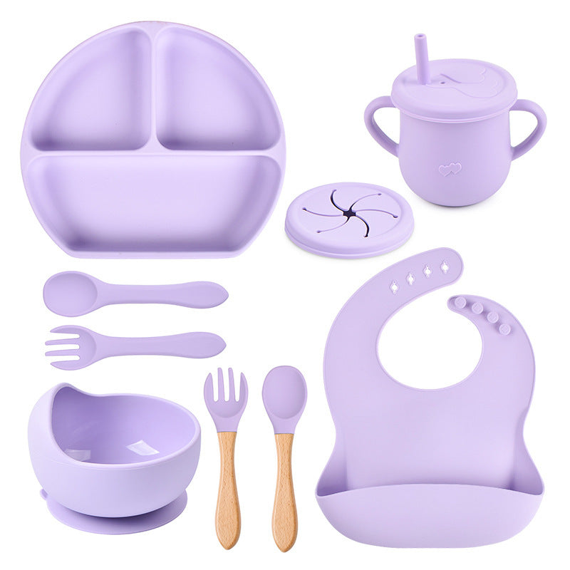 Silicone Solid Babies Tableware Set