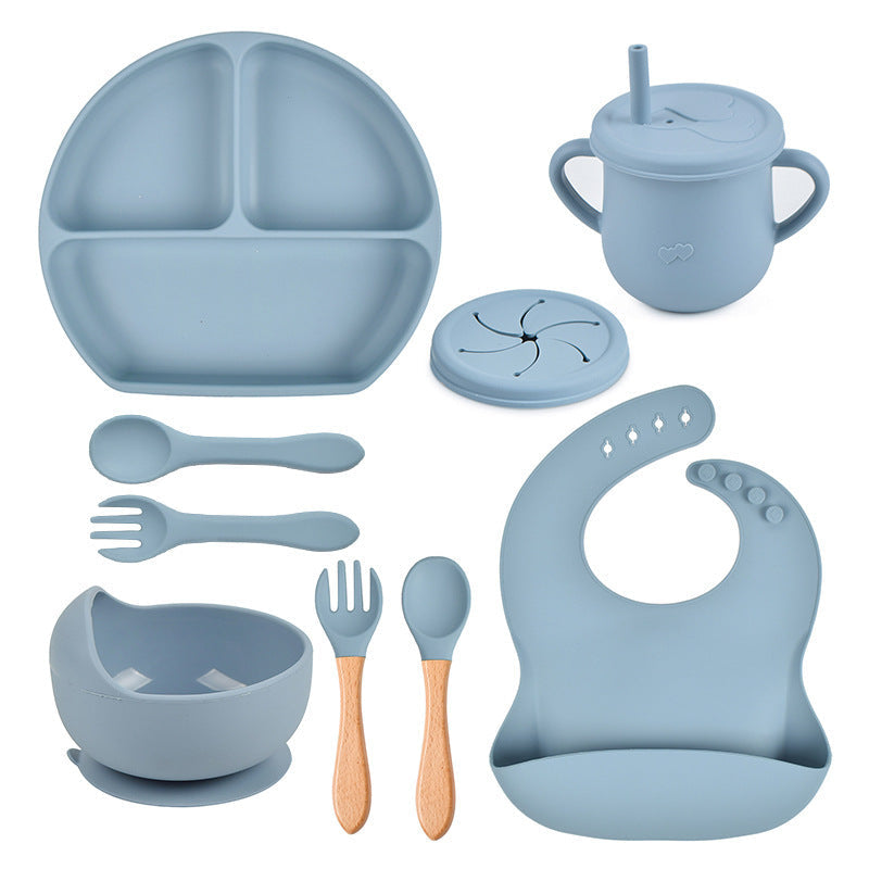 Silicone Solid Babies Tableware Set