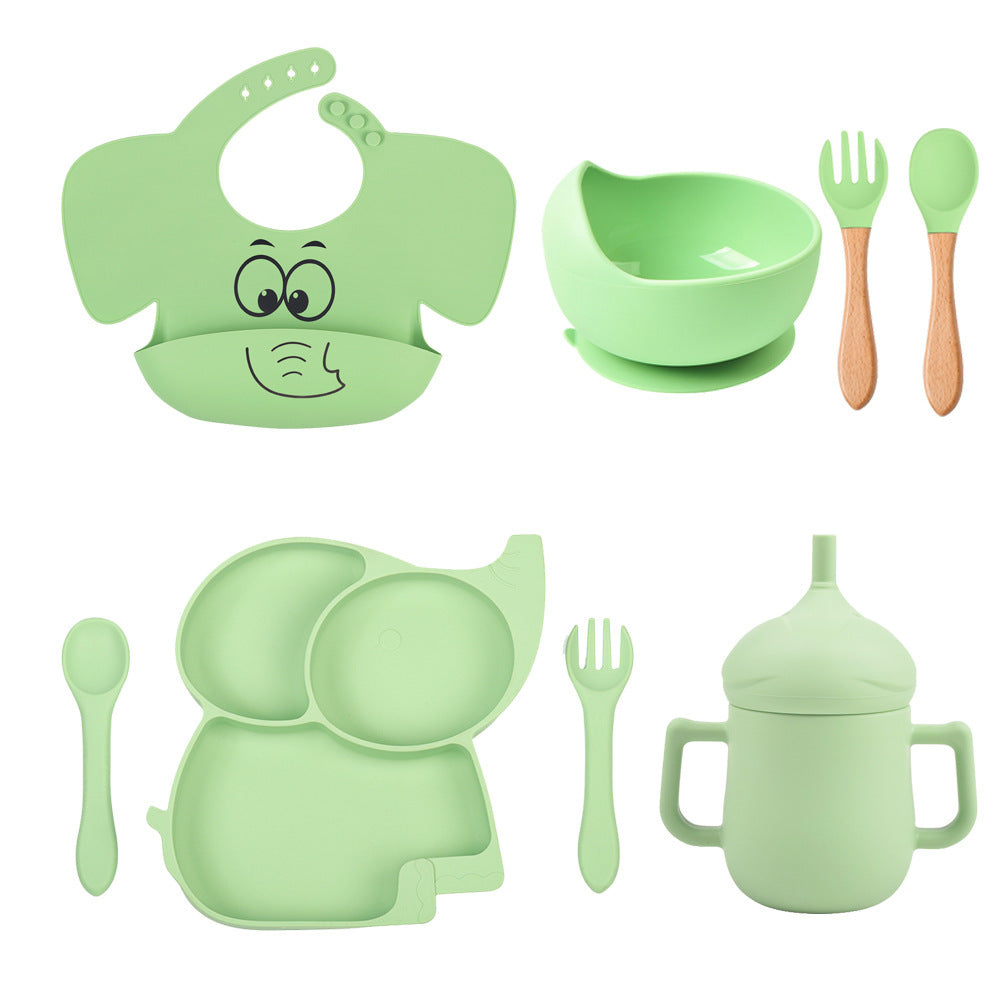 Silicone Solid Babies Tableware Set