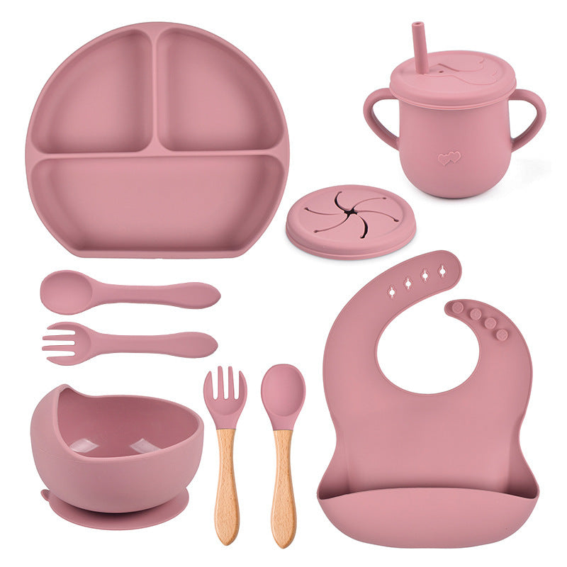 Silicone Solid Babies Tableware Set