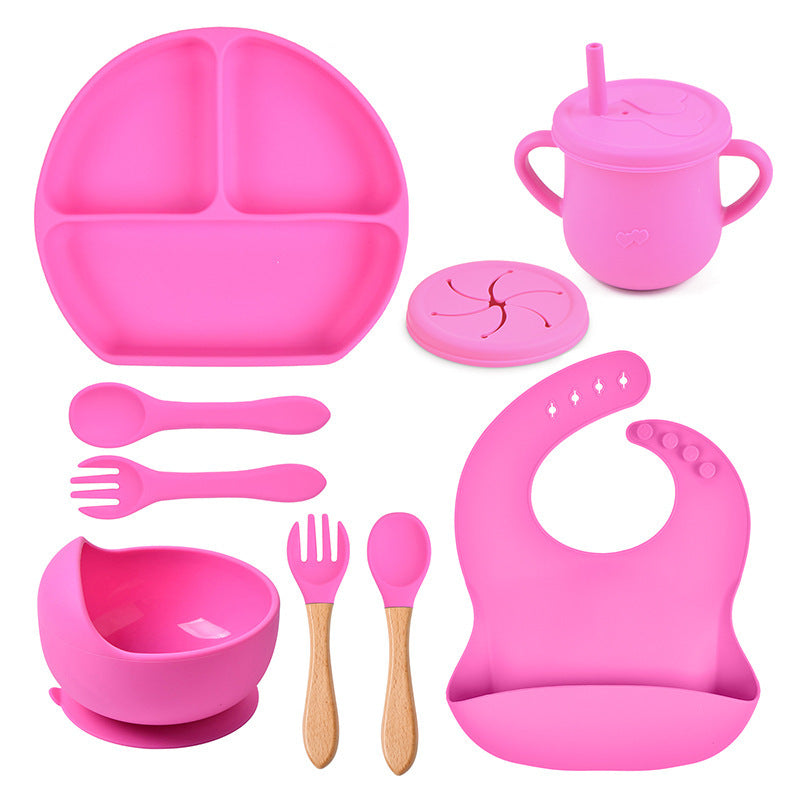 Silicone Solid Babies Tableware Set