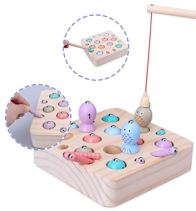 Wooden Fishing Magnetic Toy for Kids