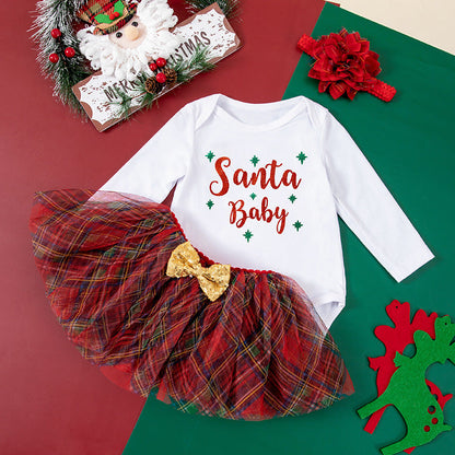 Long-Sleeve Christmas Baby Suit