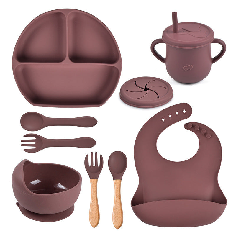 Silicone Solid Babies Tableware Set